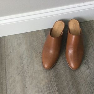 Madewell Harper  tan mules, size 8